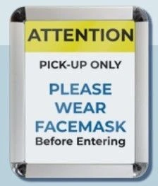 Aarco DSN2228 Satin Aluminum Deluxe Snap Frame With Rounded Corners 28"W X 22"H