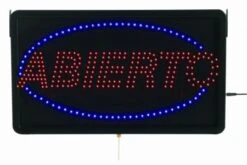 Aarco Products ABI08L High Visibility Large LED ABIERTO Sign. 13"H X 22"W