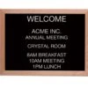 Aarco Products AOFD1824L Letter Board Message Center With Oak Frame 18"H X 24"W