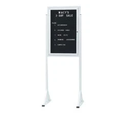 Aarco Products FMD3624 Double Pedestal Free Standing Letter Board Cabinet, 36"H X 24"W