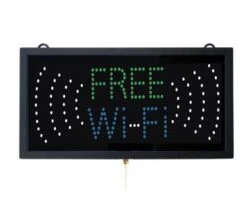 Aarco Products FRE11M High Visibility LED FREE Wi-Fi Sign, 9 3/4"H X 18 3/4"W