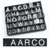 Aarco Products HF2.0 2.0 Helvetica Style Universal Single Tab Changeable Typeface Letters - 160 Characters / Set