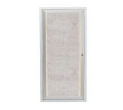 Aarco Products LODCC2412R Outdoor Enclosed Aluminum Bulletin Board With LED Lighting And Satin Adonized Finish, 24"H X 12"W