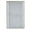 Aarco Products LOWFC3624 LED Lighted Enclosed Bulletin Board With Aluminum Waterfall Style Silver Frame, 36"H X 24"W