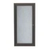 Aarco Products ODCC2412RBA Outdoor Enclosed Bulletin Board With Bronze Anodized Aluminum Frame, 24"H X 12"W
