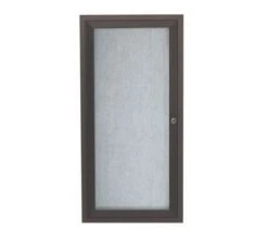 Aarco Products ODCC2412RBA Outdoor Enclosed Bulletin Board With Bronze Anodized Aluminum Frame, 24"H X 12"W