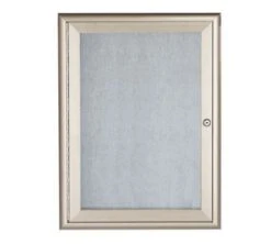 Aarco Products OWFC3624 Enclosed Bulletin Board With Aluminum Waterfall Style Silver Frame, 36"H X 24"W