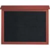 Aarco Products PLD3645TL-7 Rosewood Top Hinged Single Door Plastic Lumber Message Center With Letter Board 36" X 45"