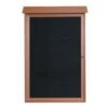 Aarco Products PLD4832L-5 Cedar Single Hinged Door Plastic Lumber Message Center With Letter Board 48" X 32"