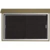 Aarco Products PLDS3045L-8 Weathered Wood Sliding Door Plastic Lumber Message Center With Letter Board 30" X 45"