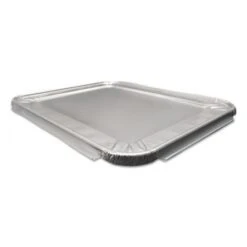 Durable Packaging Aluminum Steam Table Lids For Heavy-Duty Half Size Pan, 100 /Carton