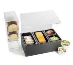 Cal-Mil 1102 Classic Condiment Bar With Sneeze Guard 20-1/2" X 12-3/4" X 19-3/4"