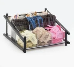 Cal-Mil 1148-13 Black One By One Condiment Organizer 13" X 14" X 6-1/2"