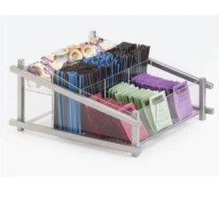 Cal-Mil 1148-74 Silver One By One Condiment Organizer 13" X 14" X 6-1/2"