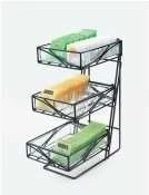 Cal-Mil 1235-TEA Glacier Three Tier Tea Center Display With Faux Glass Bins