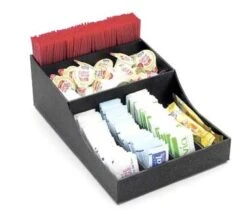 Cal-Mil 1259 Classic Black Coffee Condiment Organizer 8" X 12" X 4"