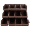 Cambro 12RS12131 Versa Dark Brown Plastic Organizer Rack With 12 Bins 25-1/8"