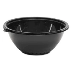 WNA Caterline Pack N' Serve Black Plastic Bowl, 160 Oz., 25/Carton