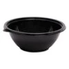 WNA Caterline Pack N' Serve Black Plastic Bowl, 80 Oz., 25/Case