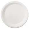 White Coated Paper Dinnerware Plate, 9", 500/Carton