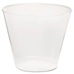 Comet Plastic Tumbler, 5 Oz., Clear, Squat, 50/Pack