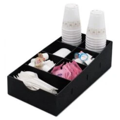 Veriflex Black 7-Compartment Condiment Caddy