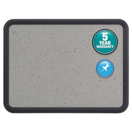 Contour Granite Gray Tack Board, 48 X 36, Black Frame 1 Contour Granite Gray Tack Board, 48 X 36, Black Frame
