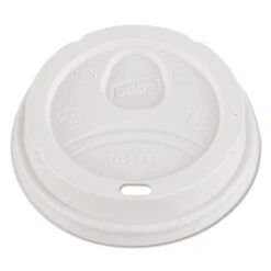Dixie Dome Drink-Thru Lids, Fits 12 Oz. & 16 Oz. Paper Hot Cups, White, 100/Pack
