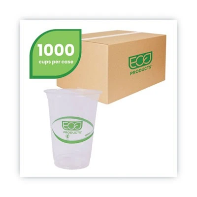 Eco-Products GreenStripe Renewable And Compostable Cold Cups, 16 Oz., 1000/Carton 1 Eco-Products GreenStripe Renewable And Compostable Cold Cups, 16 Oz., 1000/Carton