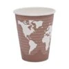 Eco-Products World Art Renewable/Compostable Paper Hot Cups, 8 Oz., Plum, 50/Pack