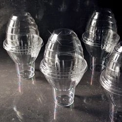 Emi Yoshi EMI-PGDLP Clear Plastic Parfait Dome Lid - 20 Doz 1 Emi Yoshi EMI-PGDLP Clear Plastic Parfait Dome Lid - 20 Doz