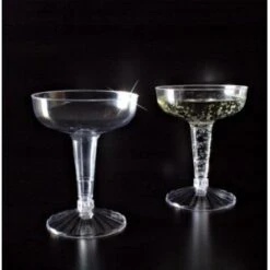 Emi Yoshi EMI-REC4-360 Clear Plastic Old Fashioned Champagne Glass 4 Oz. - 30 Doz