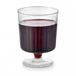 Emi Yoshi EMI-REWG8 Clear Plastic Wine Glass 8 Oz. - 20 Doz