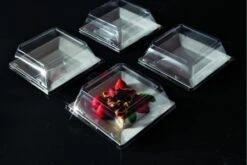 Emi Yoshi EMI-SP6LP Squares Clear Plastic Dome Lid 6-1/2" - 10 Doz