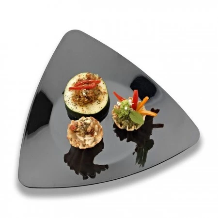 Emi Yoshi EMI-TRP7 Plastic Triangles Salad Plate 7" - 10 Doz 1 Emi Yoshi EMI-TRP7 Plastic Triangles Salad Plate 7" - 10 Doz