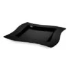 Fineline Settings 108-BK Wavetrends Black Square Plastic Salad Plate 8" - 10 Doz