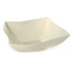 Fineline Settings 128-BO Wavetrends Bone Square Plastic Serving Bowl 128 Oz. - 25 Pcs