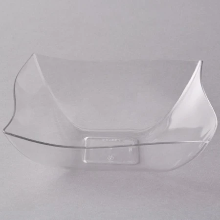 Fineline Settings 132-CL Wavetrends Clear Square Plastic Serving Bowl 32 Oz. - 50 Pcs 1 Fineline Settings 132-CL Wavetrends Clear Square Plastic Serving Bowl 32 Oz. - 50 Pcs