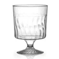 Fineline Settings 2208 Flairware Clear Plastic Wine Glass 8 Oz. - 20 Doz