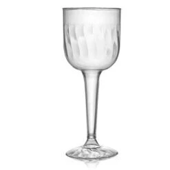 Fineline Settings 2209 Flairware Clear Plastic Wine Goblet 8 Oz. - 8 Doz