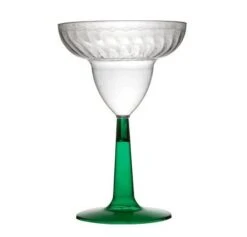 Fineline Settings 2312-GRN Flairware Plastic Martini Glass With Green Base 12 Oz. - 8 Doz