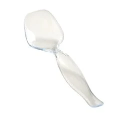 Fineline Settings 3302-CL Platter Pleasers Clear Plastic Serving Spoon 8-1/2" - 12 Doz