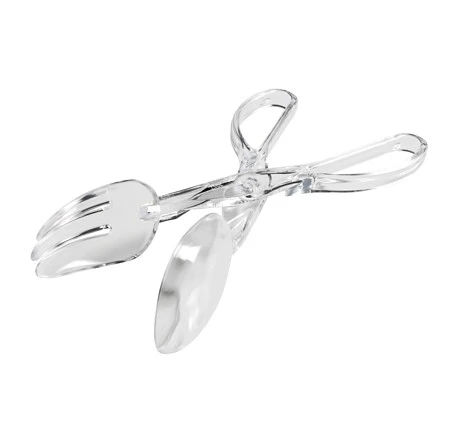 Fineline Settings 3304-CL Platter Pleasers Clear Plastic Salad Scissor Tongs - 4 Doz 1 Fineline Settings 3304-CL Platter Pleasers Clear Plastic Salad Scissor Tongs - 4 Doz