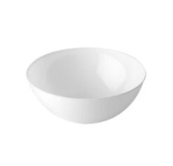 Fineline Settings 3504-WH Platter Pleasers White Round Plastic Serving Bowl 100 Oz. - 2 Doz