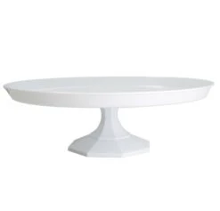 Fineline Settings 3601-WH Platter Pleasers White Plastic Cake Stand 11-3/4" - 1 Dozen