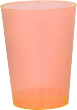 Fineline Settings 410-ORG Savvi Serve Neon Orange Plastic Tumbler 10 Oz. - 500 Pcs