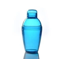 Fineline Settings 4101-BL Quenchers Blue Plastic Cocktail Shaker 7 Oz. - 2 Doz