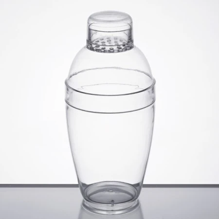 Fineline Settings 4102-CL Quenchers Clear Plastic Cocktail Shaker 10 Oz. - 2 Doz 1 Fineline Settings 4102-CL Quenchers Clear Plastic Cocktail Shaker 10 Oz. - 2 Doz