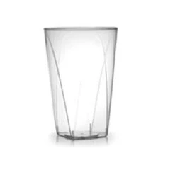 Fineline Settings 410SB Savvi Serve Clear Plastic Square Bottom Tumbler 10 Oz. - 500 Pcs