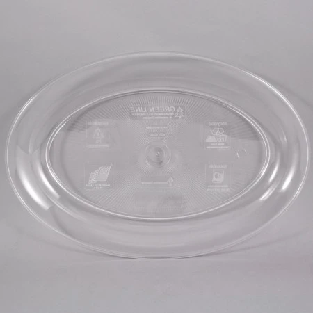 Fineline Settings 483.CL Platter Pleasers Clear Oval Plastic Serving Tray 11" X 16" - 25 Pcs 1 Fineline Settings 483.CL Platter Pleasers Clear Oval Plastic Serving Tray 11" X 16" - 25 Pcs
